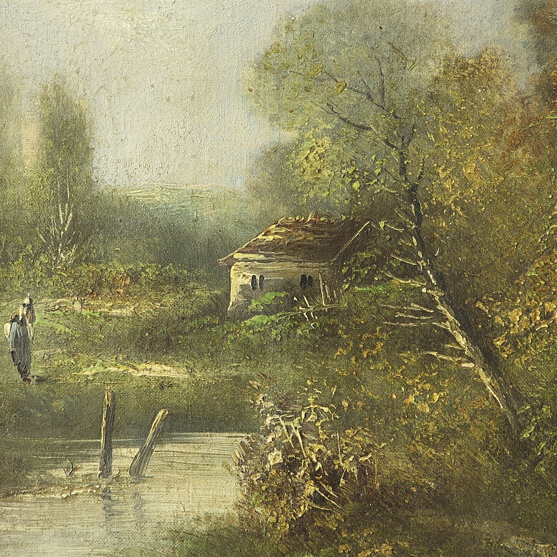 19th-20th century French school ‘Woman in the countryside’