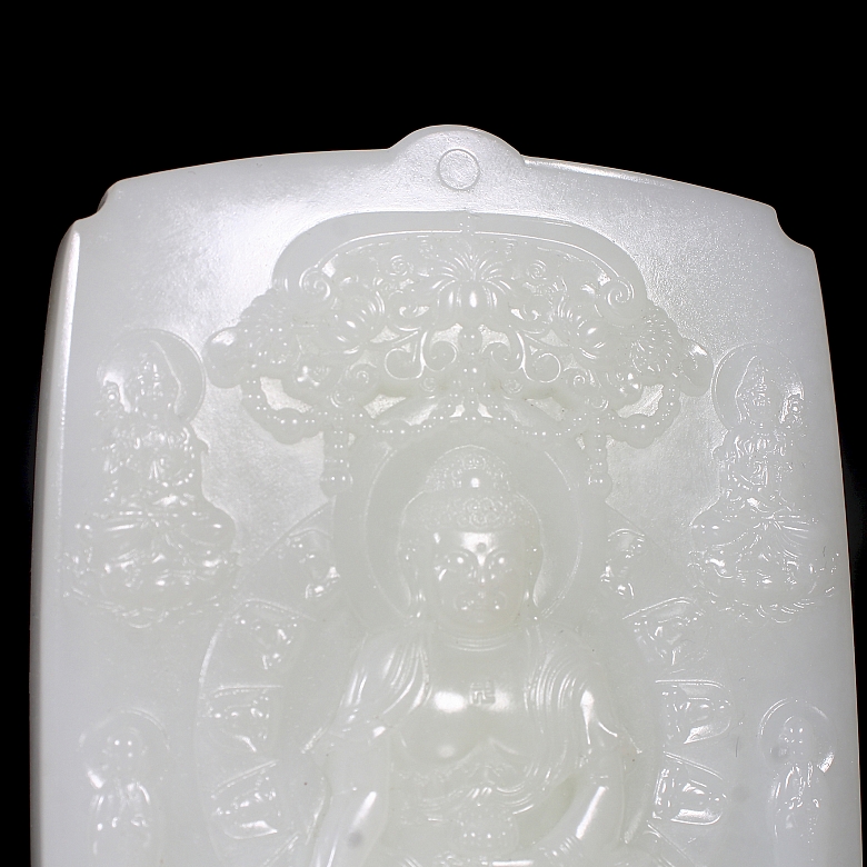 Biombo de jade blanco de Hetian 