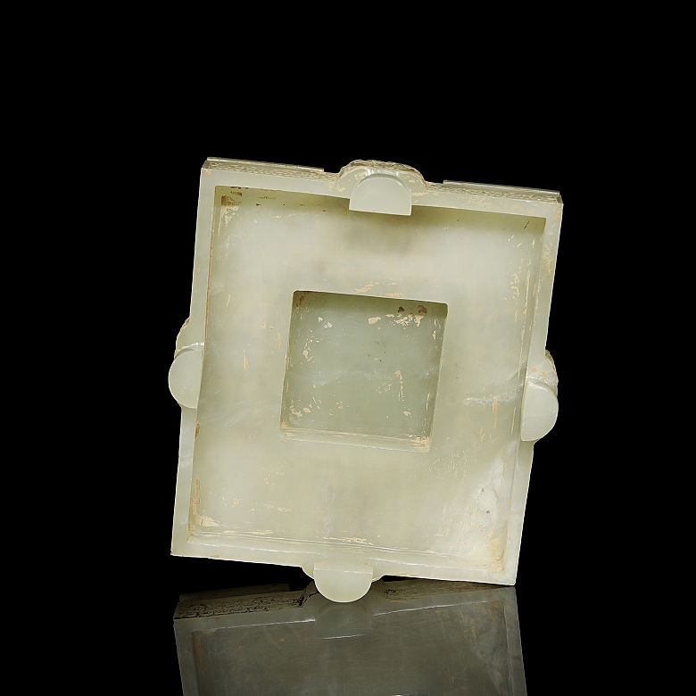 Gran juego de sellos tallados en jade amarillo