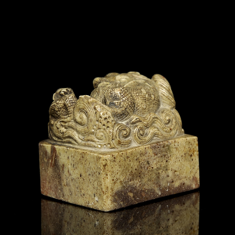 Hardstone seal “Mythical Beasts”, Qing dynasty - 4