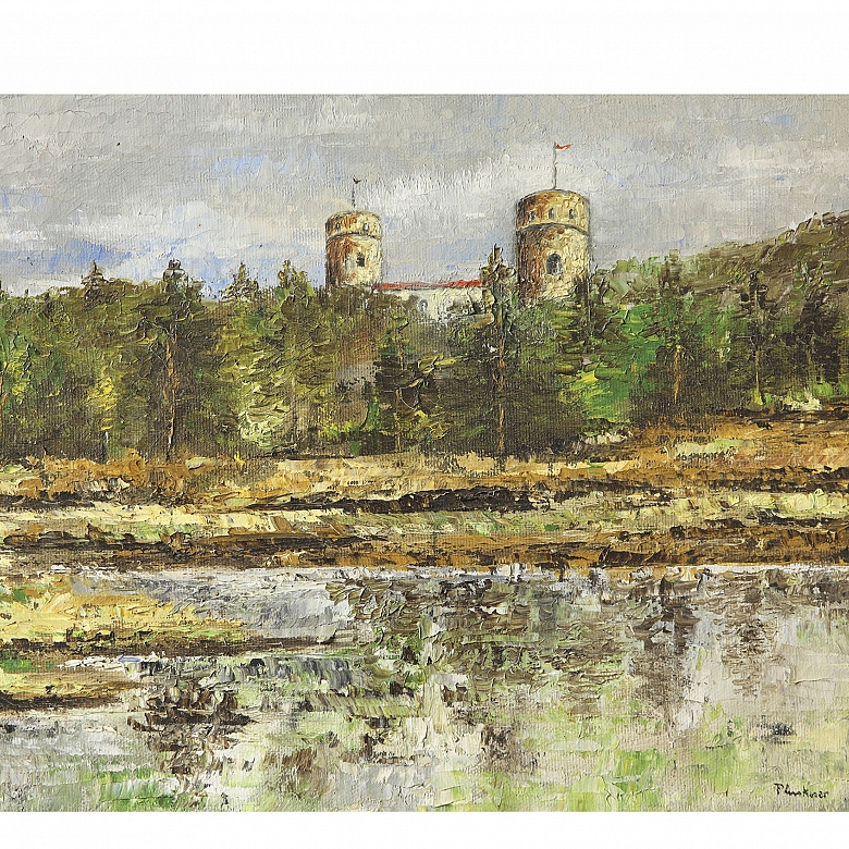20th century Central European school ‘Landscape with castle’