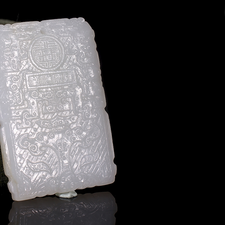 Placa de jade blanco de Hetian