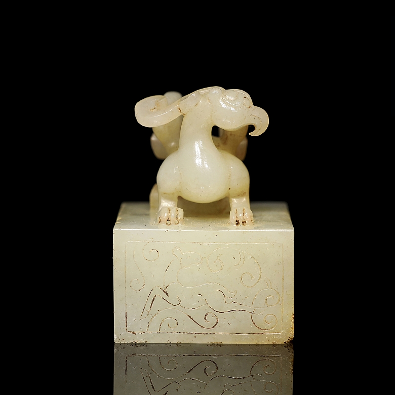 Sello de jade blanco 