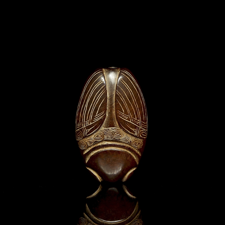 Carved jade pendant ‘Cicada’, Liangzhu culture