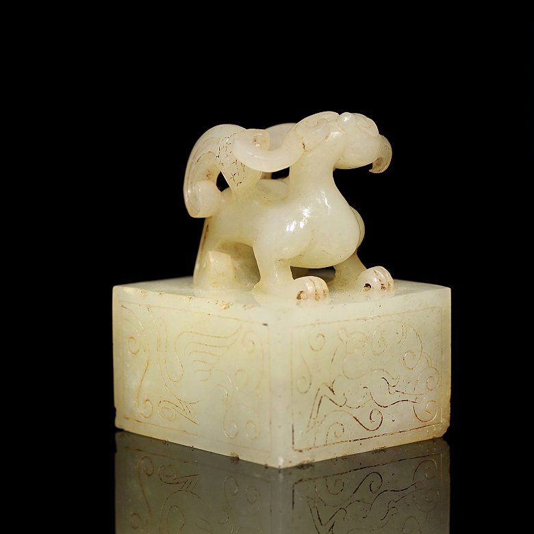 Sello de jade blanco 