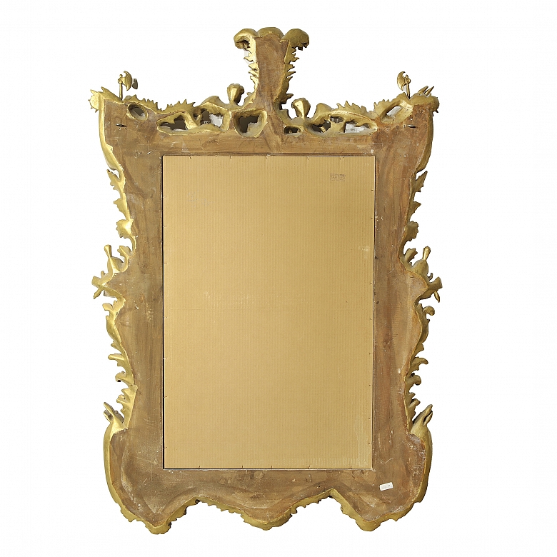 Regency-style gilded wooden mirror, 19th century
