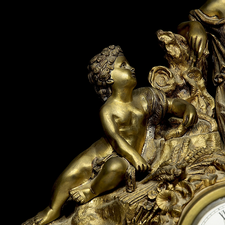 VIMA table clock, ‘Allegory’, 20th century