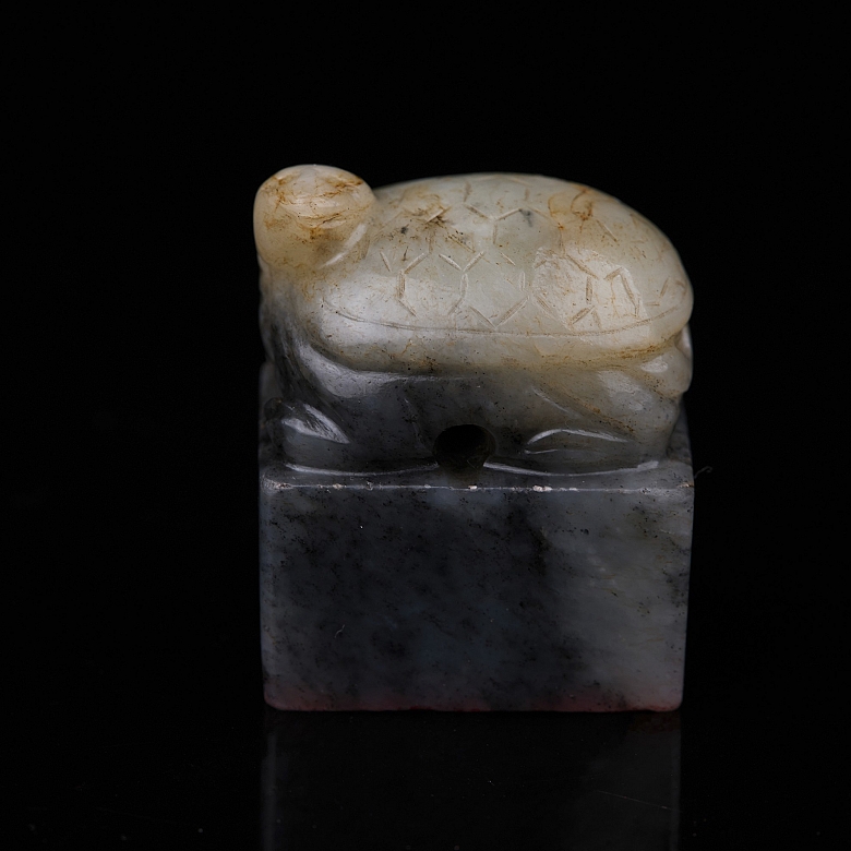 Sello de jade gris de Hetian