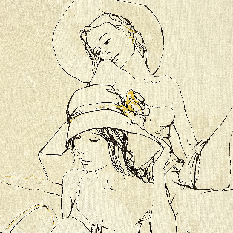 Bernard Dufour (20th-21st century) ‘Ladies at Rest’