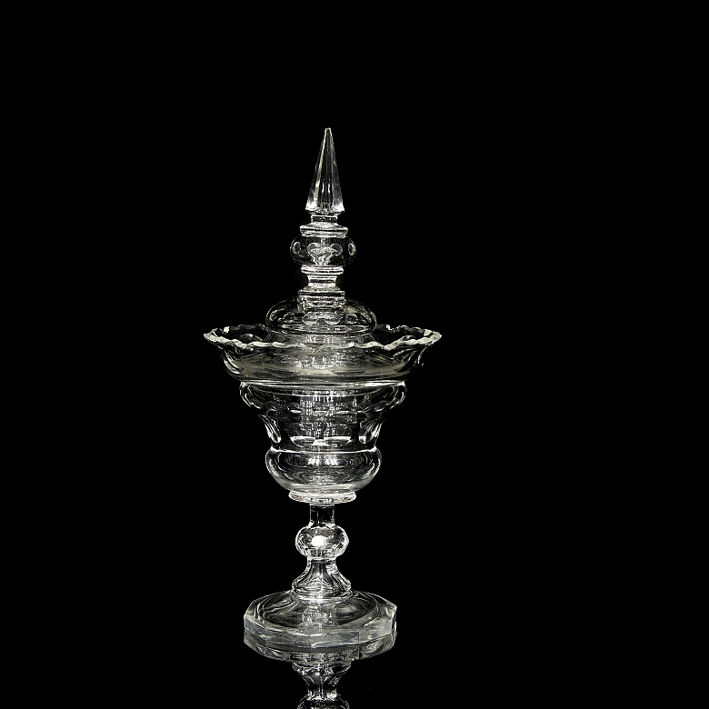 切割玻璃糖果盒，19世纪