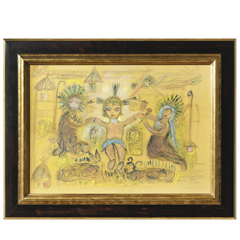 Mª Dolores Casanova Teruel (1928-2007) “Jesus in the manger,” 2000 - 6