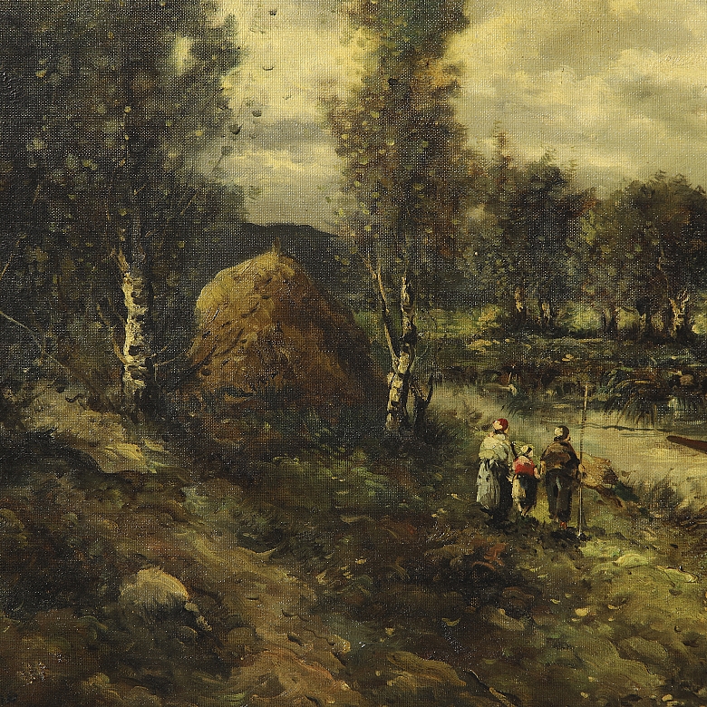 Anonymous “Landscape with river” 19th century - 2