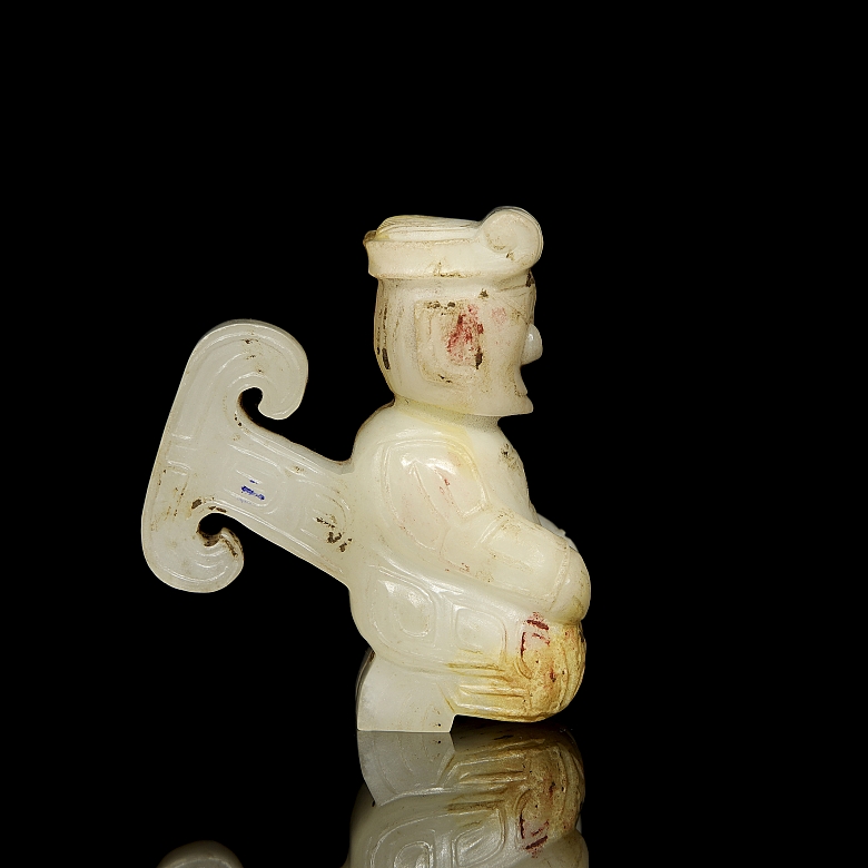 Figura de jade blanco