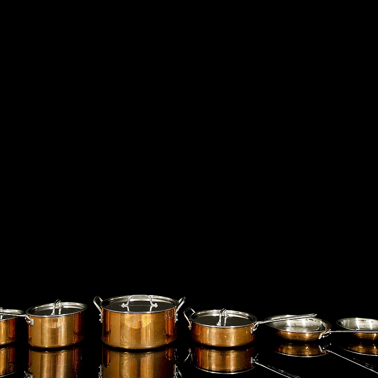 Set de cocina de cobre, Cuisinart, s.XX