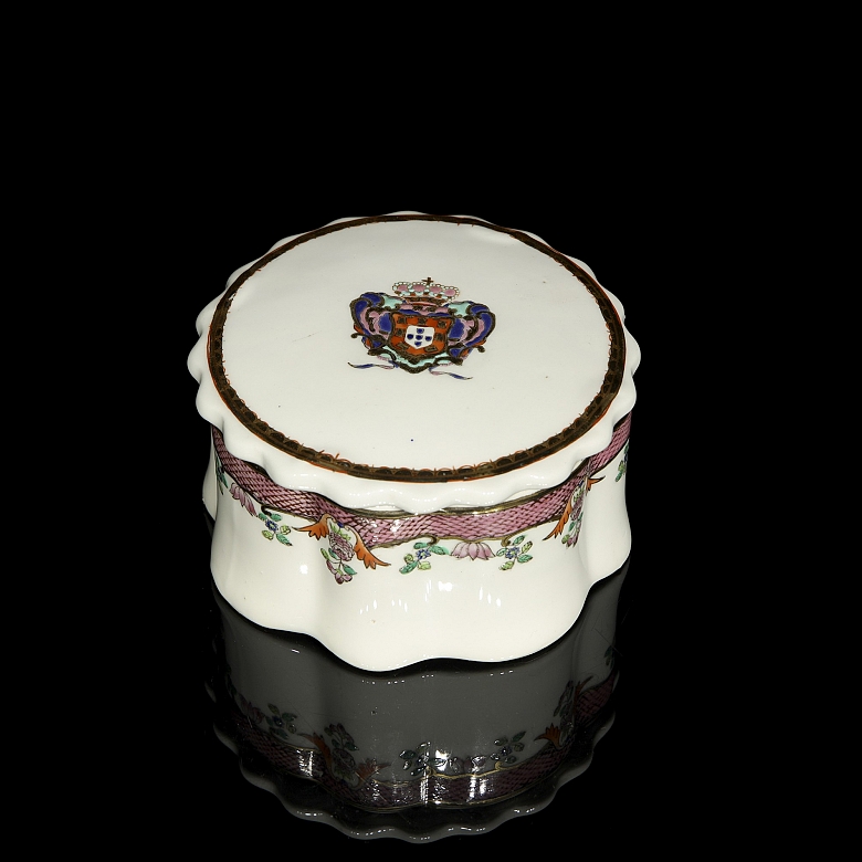 Bombonera de porcelana para exportación, s.XIX-XX