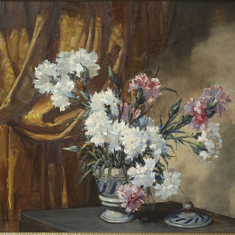 Eduardo Rodriguez Samper (1922-2018) “Still Life with Flowers”