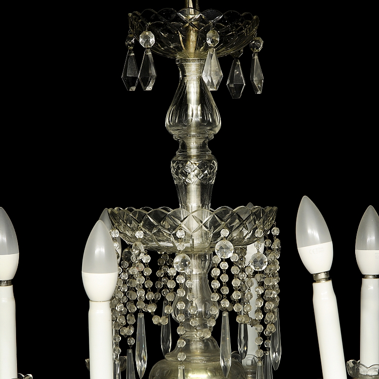 Ceiling lamp with glass beads, 20th century - 2