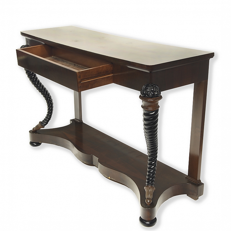 Carved wood console table, Empire style, 20th century - 5
