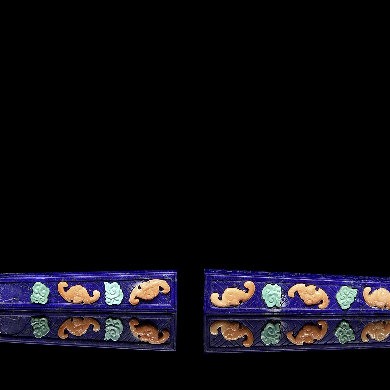 Small lapislazuli box “Bats and clouds”, 20th century - 3