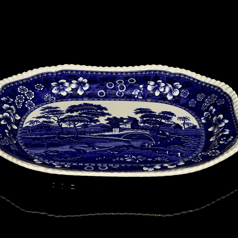 Cobalt blue tray ‘Tower’, Copeland Spode's, early 20th century - 4