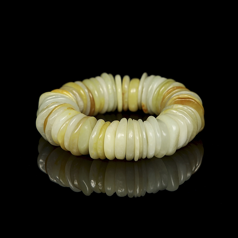 Bracelet with jade beads, 20th century - 3