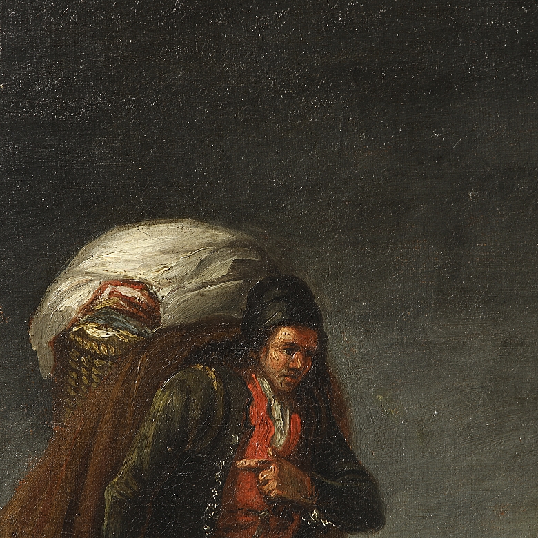 18th century Spanish school ‘Peasant couple’