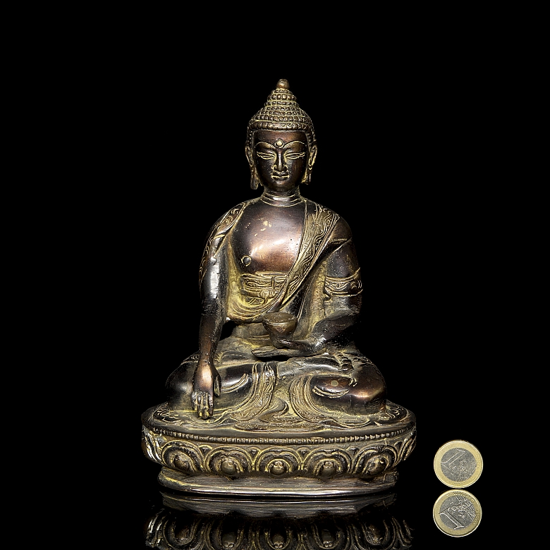 Escultura en bronce “Buda Shakyamuni”, s.XX - 5