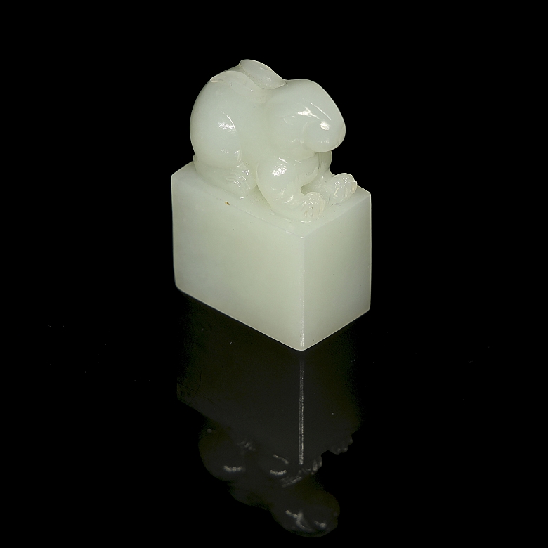 Sello de jade blanco