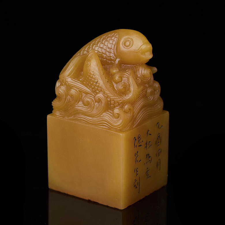 Shoushan seal ‘Pair of carp’, Qing dynasty