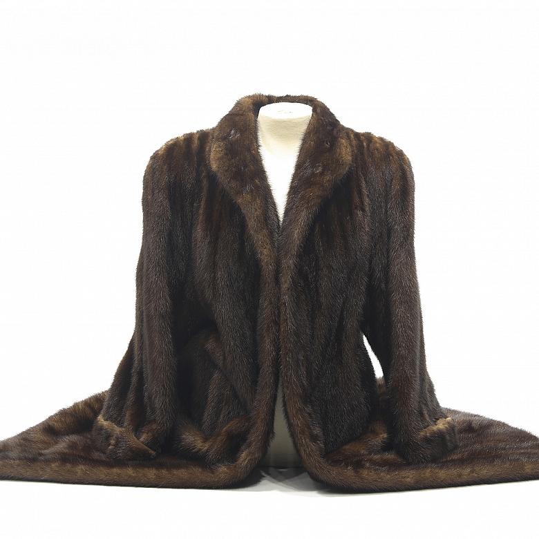 Long male mink coat