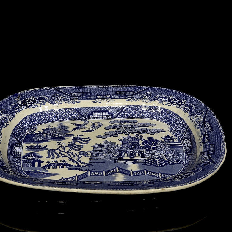 English porcelain tray, Asian style, 19th century - 6