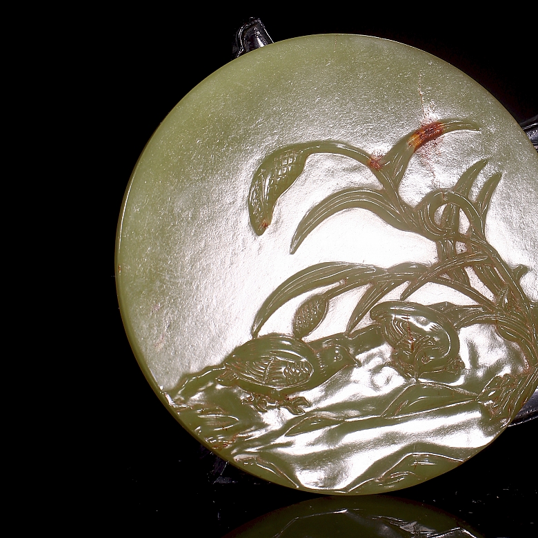 Panel de jade amarillo de Hetian 