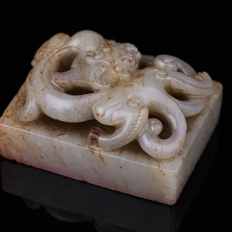 Sello de jade blanco