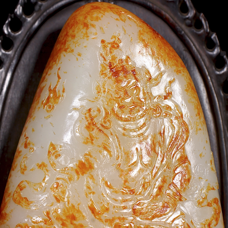Roca de jade tallada 