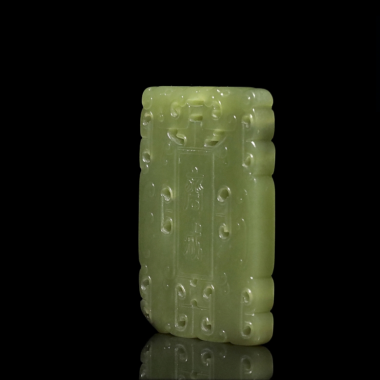 Placa de jade amarillo 