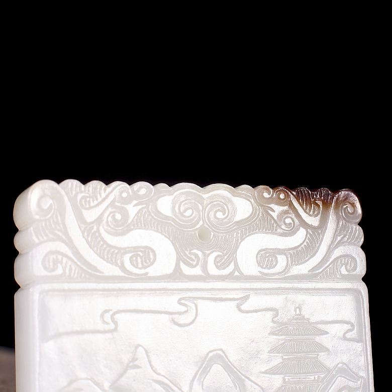Placa de jade blanco de Hetian 