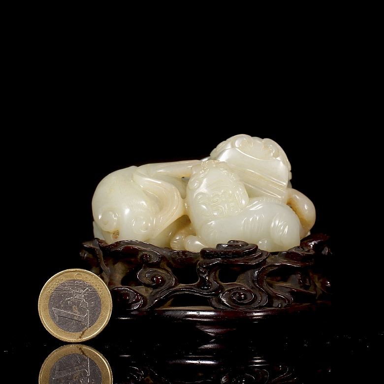 Figura de jade blanco 