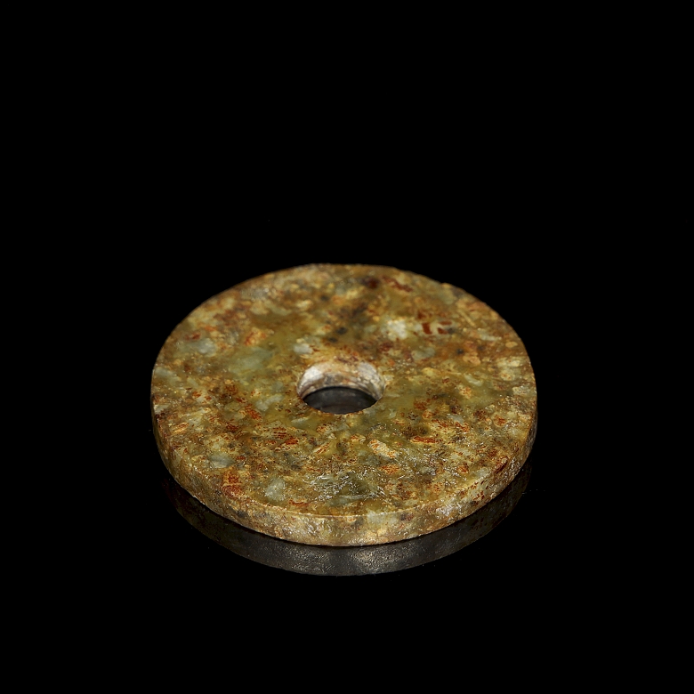 Carved jade disc ‘Bi’, Liangzhu culture - 5