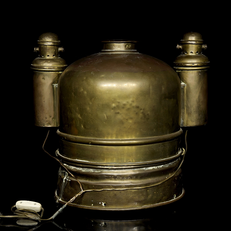 Navigation compass in logbook, early 20th century