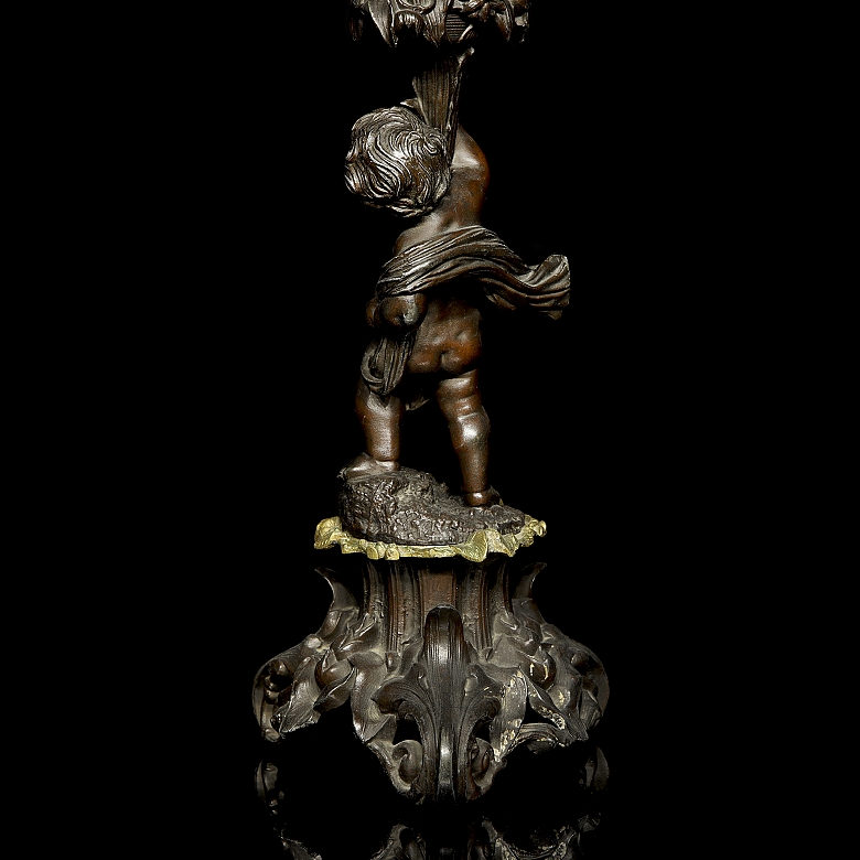 Candelabro de bronce, s.XX - 15