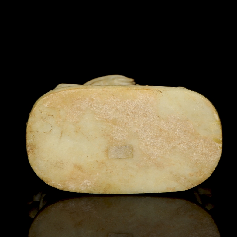 Figura de jade blanco “Buda Maitreya celestial”, dinastía Tang