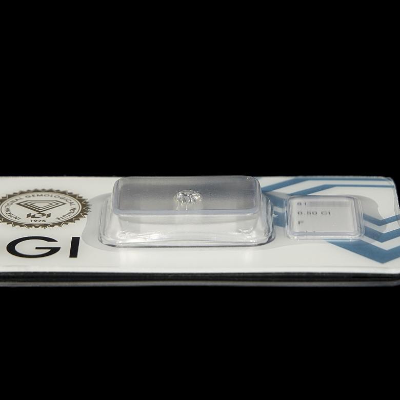 Diamante natural en talla brillante, 0.50 ct, certificado IGI - 3
