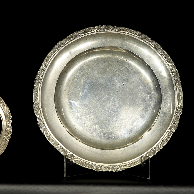 Conjunto de seis objetos de plata, s.XX