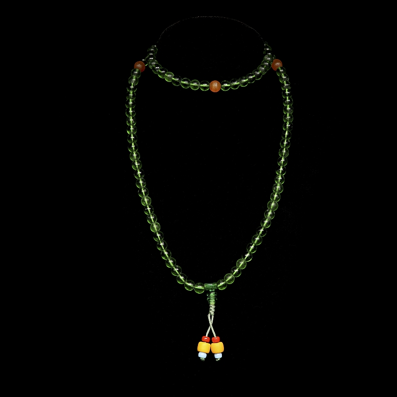 One hundred and eight Liuli bead necklace, Qing dynasty - 1