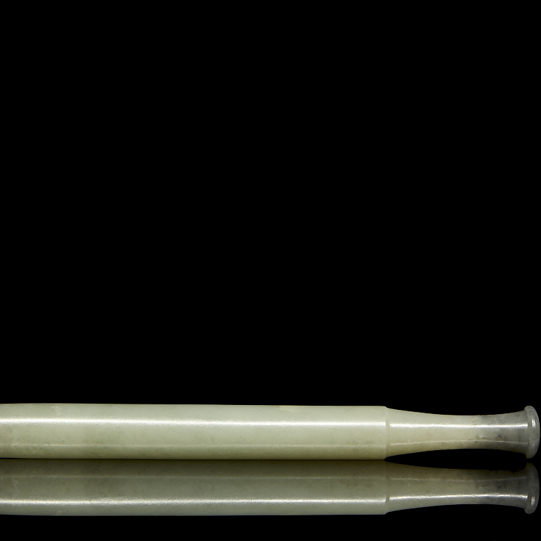 Carved jade mouthpiece, Qing dynasty - 5