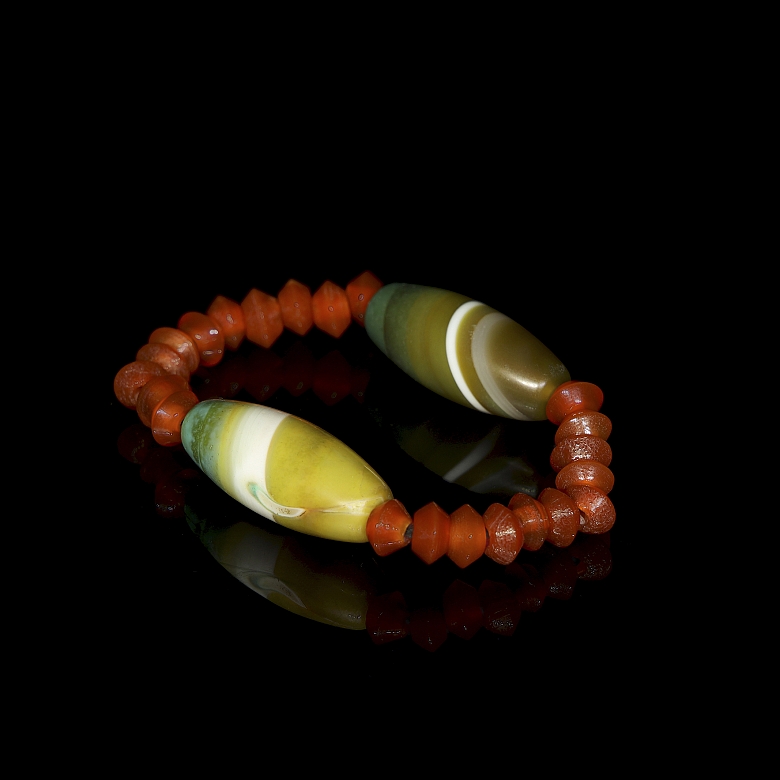 Pulsera de cuentas de ágata con 