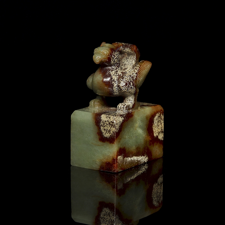 Sello de jade tallado 