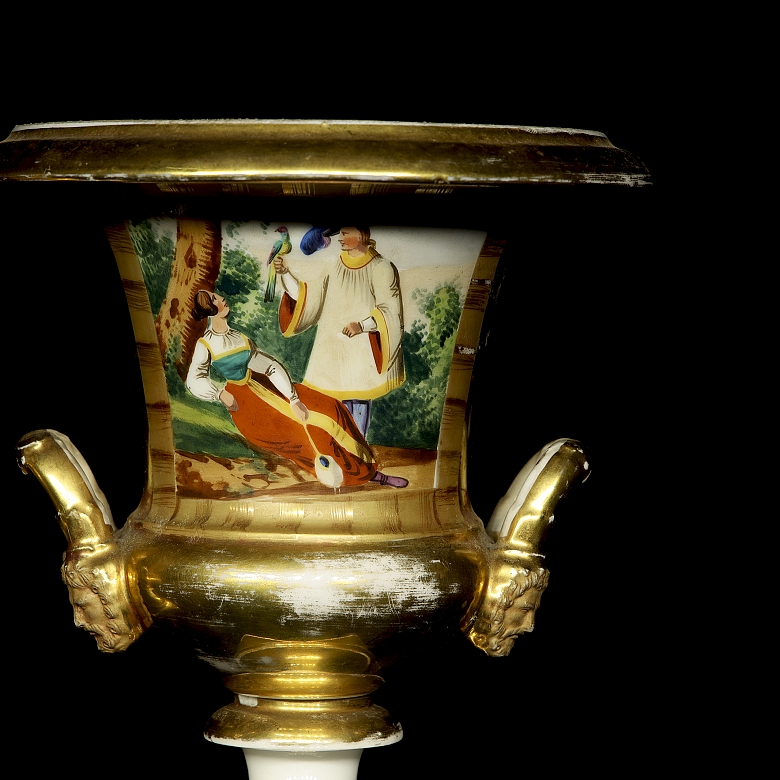 Pair of Medici-style vases, 19th century - 2