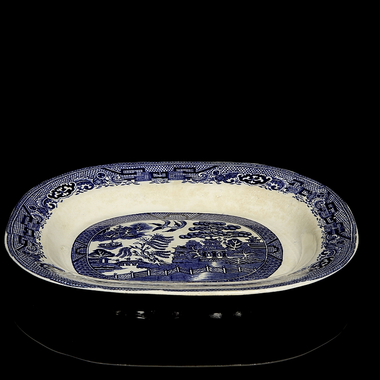 A Willow Pattern tray, PsXX