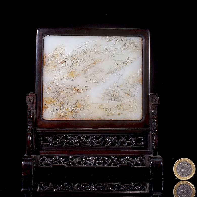 Panel de jade blanco de Hetian